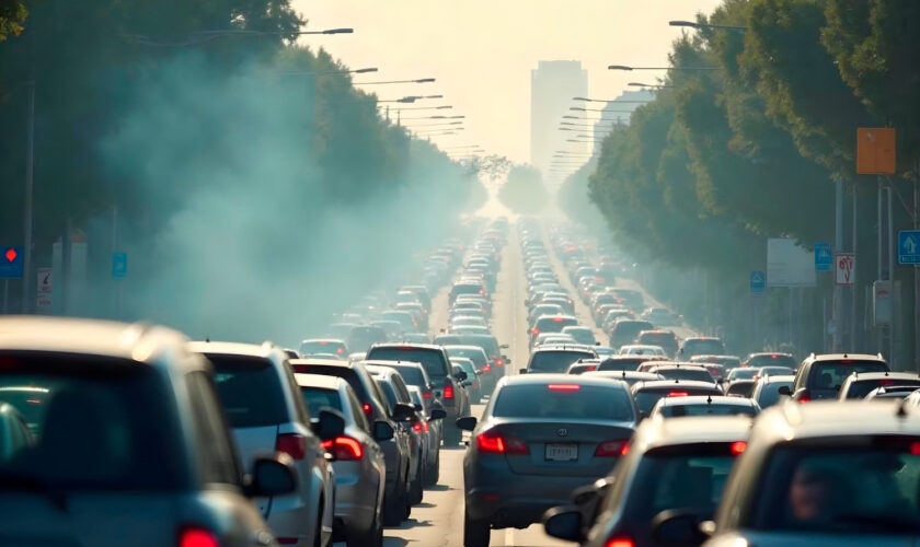 trafic aglomerat si masini care polueaza